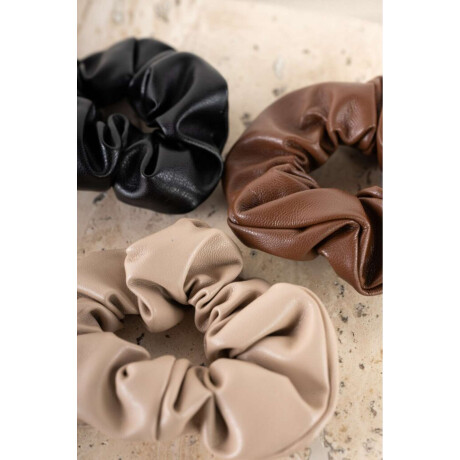 Scrunchie Cuero Vegano Whisky