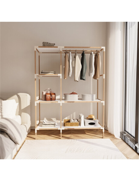 ORGANIZADOR/PERCHERO 3 NIVELES 155X47X111CMS MADERA Y PP ORGANIZADOR/PERCHERO 3 NIVELES 155X47X111CMS MADERA Y PP
