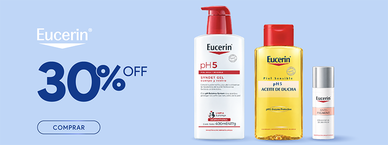 Eucerin 30% off.