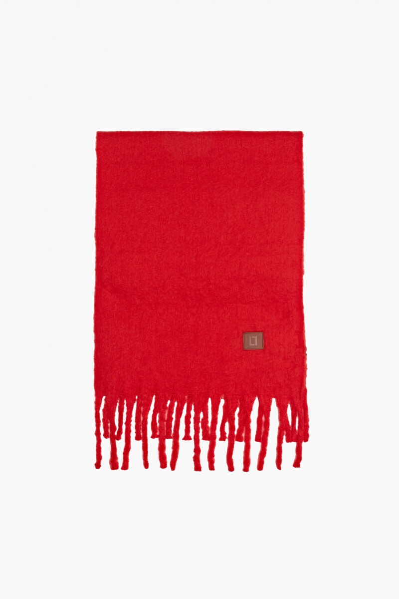 Bufanda con flecos - rojo 