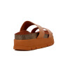 Moleca Sandalia Dama Doble Tira Ancha Camel