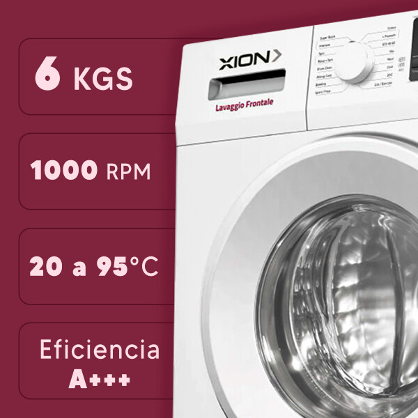Lavarropas Xion Xi-lav60f 6 Kg LAVARROPAS XION 6KGS XI-LAV60F