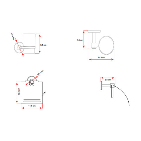 SET DE ACCESORIOS DE BAÑO ZINC CROMADOS REDONDO BRILLO CROMO CROMO