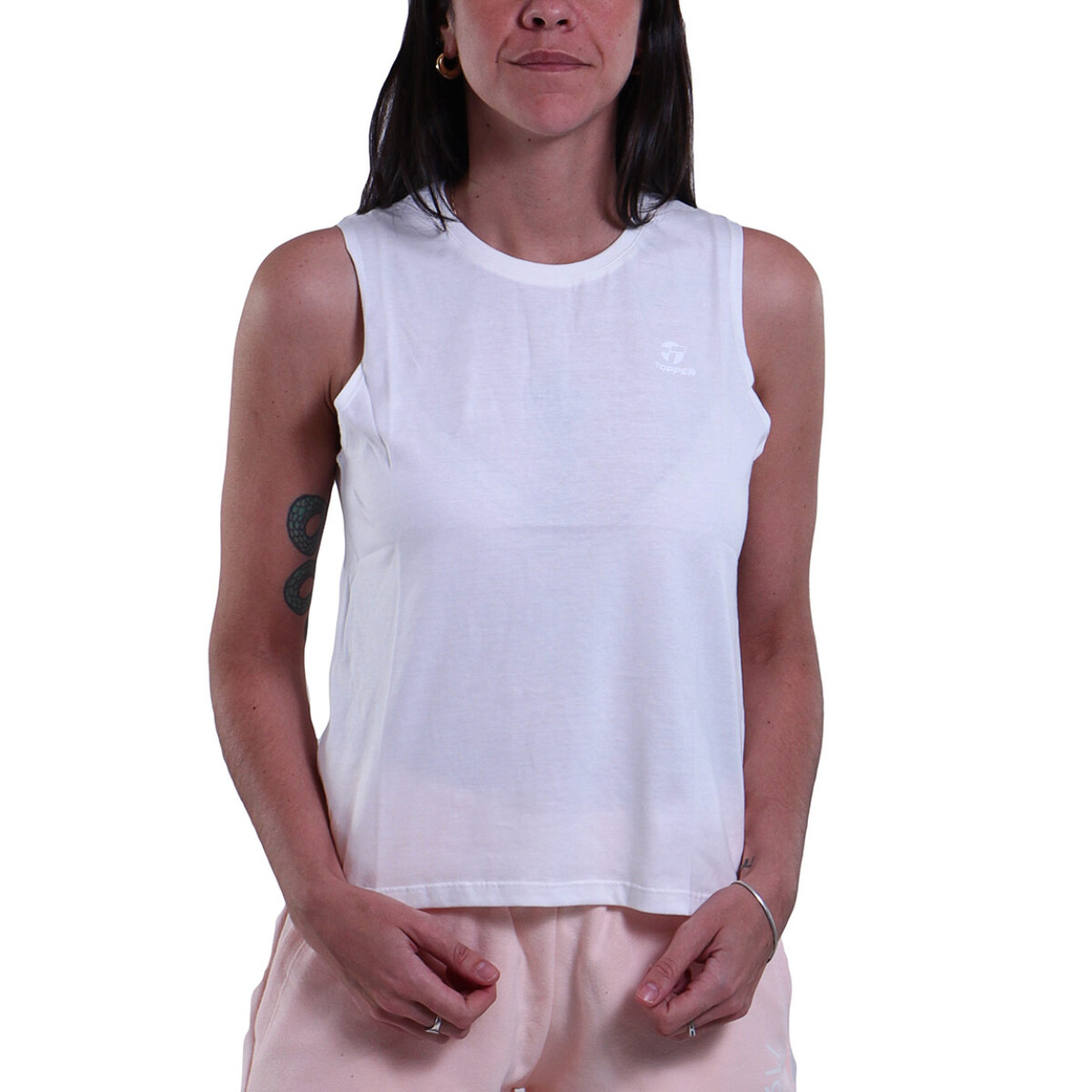 Musculosa Mujer Topper Básico - Crudo 