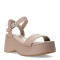 Sandalia de Mujer Miss Carol KROVA con plataforma Beige