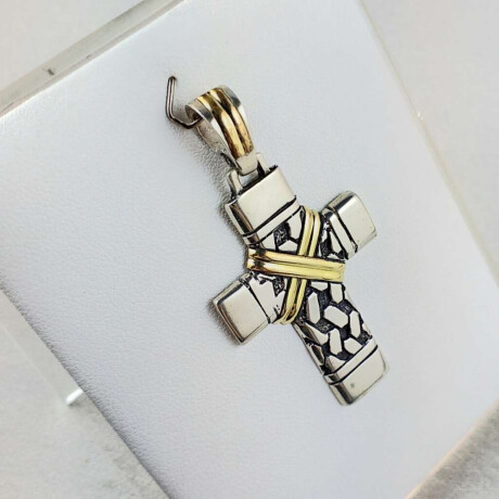 Cruz de Plata 925 y double en Oro 18 ktes