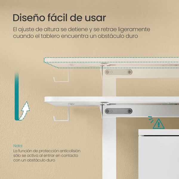 Escritorio Eléctrico 60x100 Altura Regulable BLANCO