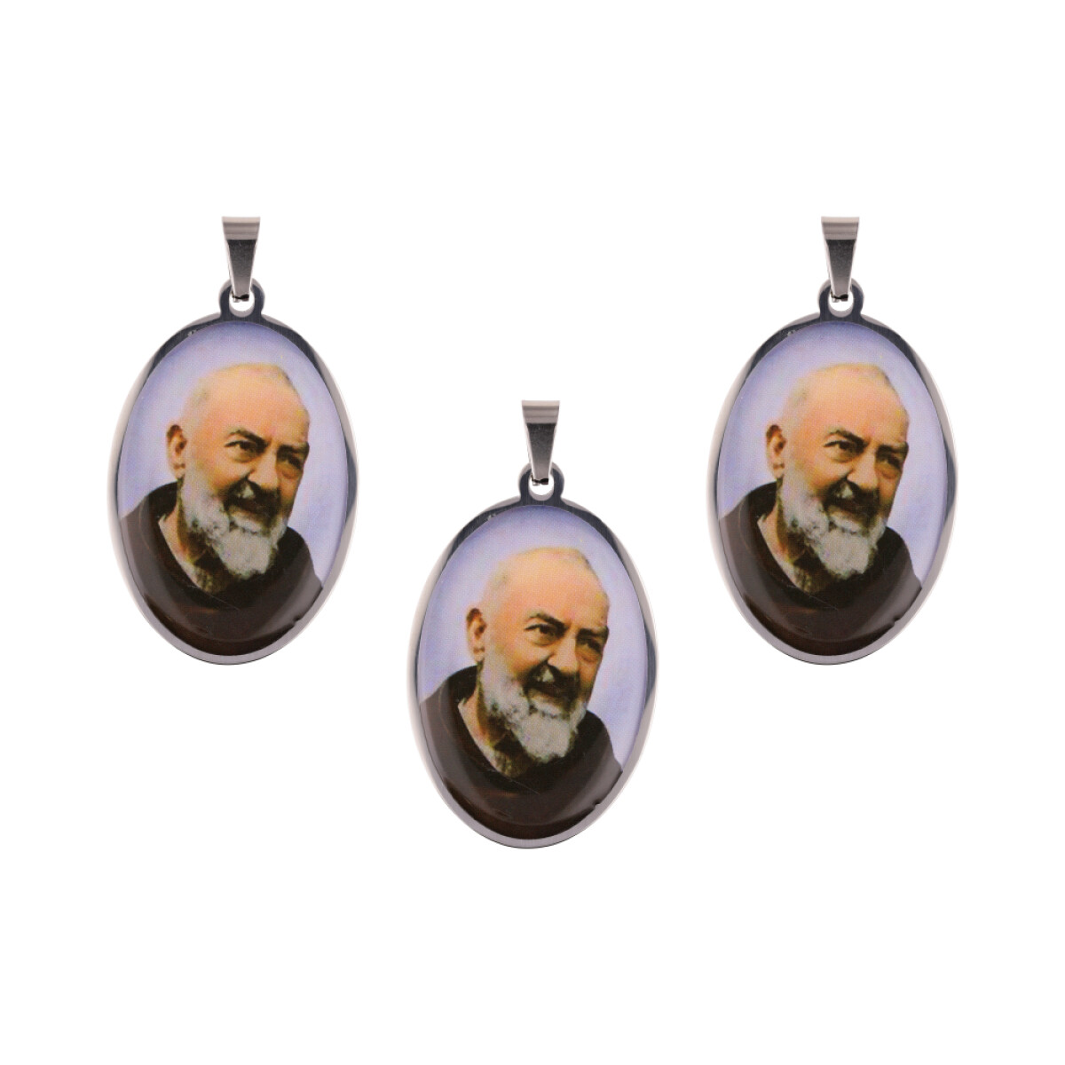 MEDALLAS DE SANTOS 5CM X3 UNIDADES - Gp117/padre Pio 