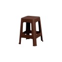 BANQUETA DE PLASTICO SIMIL RATTAN MARRON MARRÓN