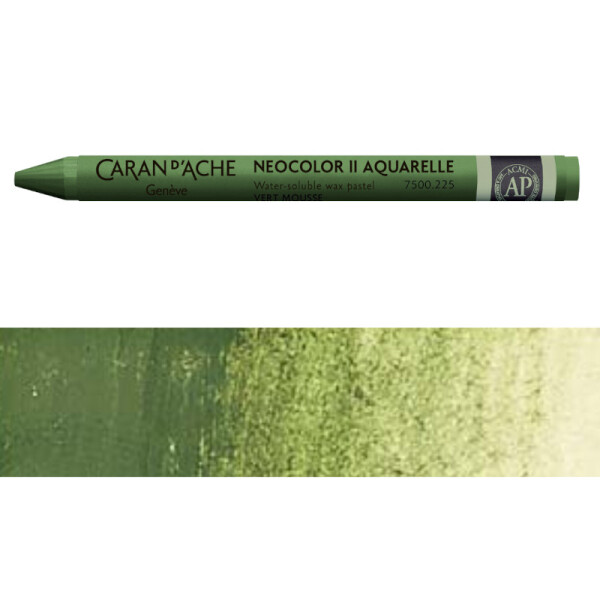 Pastel Neocolor Acuarelle Caran d'Ache Tonos Verdes