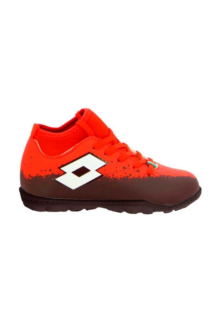 ZAPATO DE FUTBOL 5 NIÑO LOTTO MODELO PERUGIA Rojo