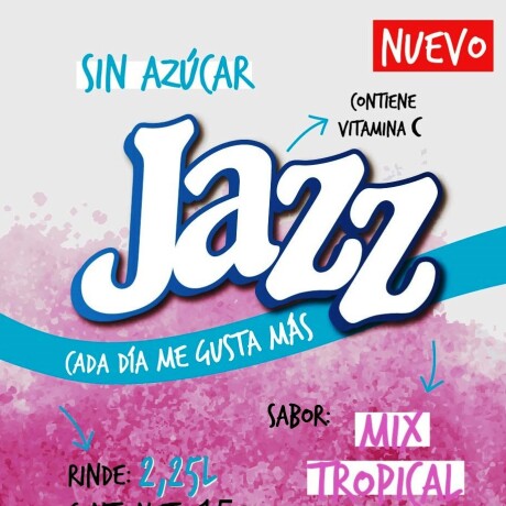 Refresco en polvo Mix tropical sin azucar 2.25l JAZZ Refresco en polvo Mix tropical sin azucar 2.25l JAZZ