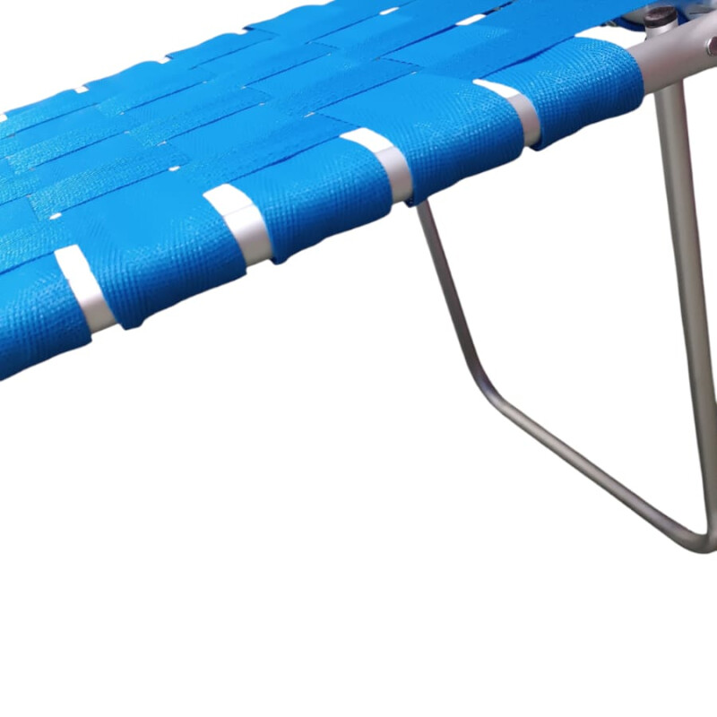 Reposera Baja Aluminio Reforzado 5 Posiciones Azul