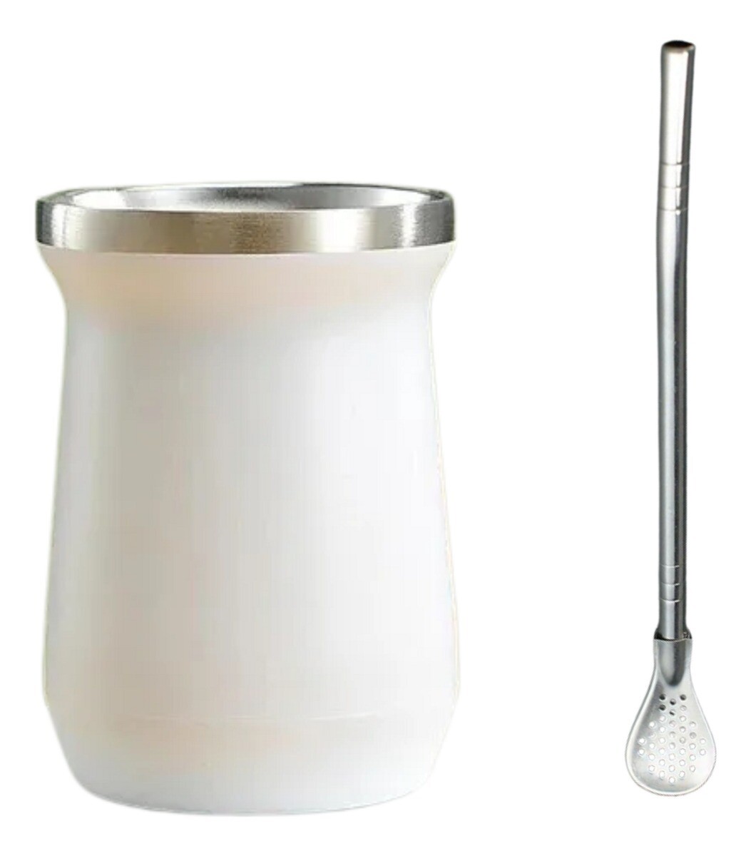 MATE DE ACERO INOXIDABLE TERMICO DOBLE CAPA 280 ML 