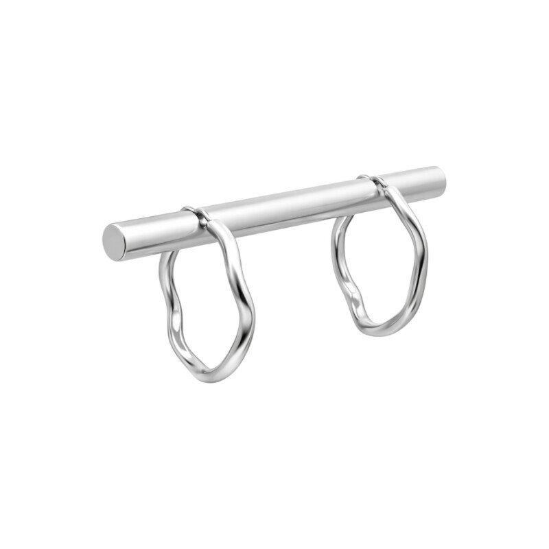 Caravanas Aro Ondulado Plata - Plata 925- Sin Piedra - CA4116 sinpiedra