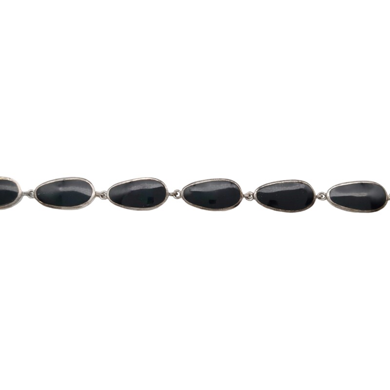 Pulsera Oval-Plata 925-Piedra ónix-PU3487 conpiedra