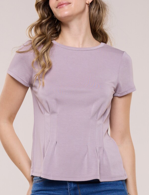 Remera Alforzas LAVANDA