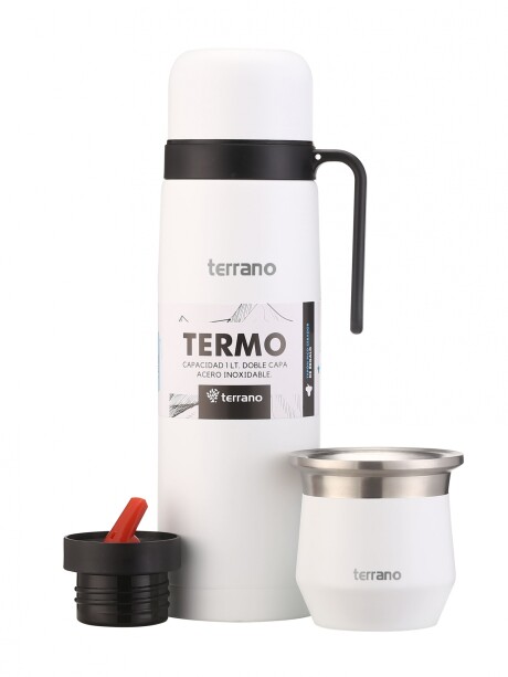 Kit Termo Manija Rigida + Mate Flap Blanco