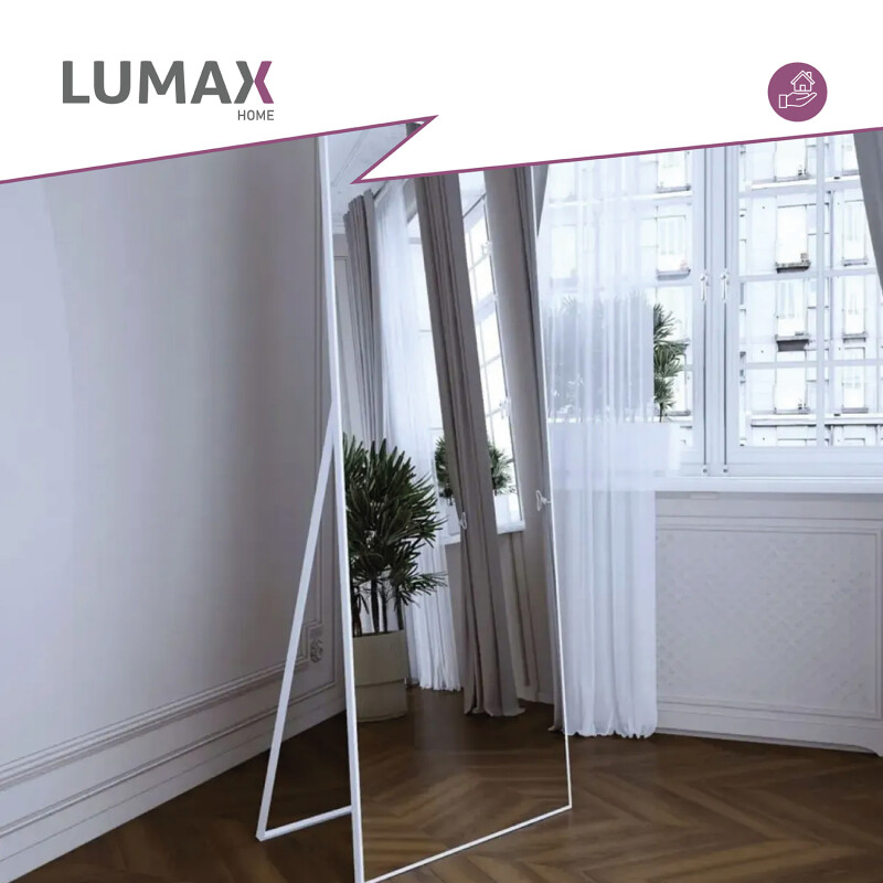 Espejo De Pie Lumax Rox Marco Rectangular 80 x 180cm Blanco