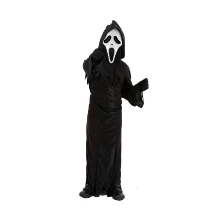 Máscara Halloween tipo Scream terrorífica Negro