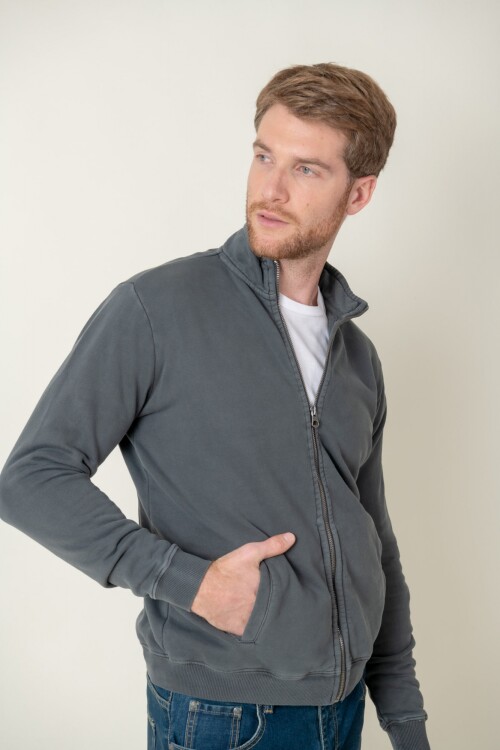 Campera algodon Gris