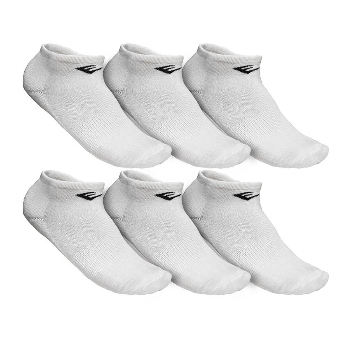 MEDIAS CORTAS EVERLAST POLY 9-11 (6 PACK) - BLANCO 