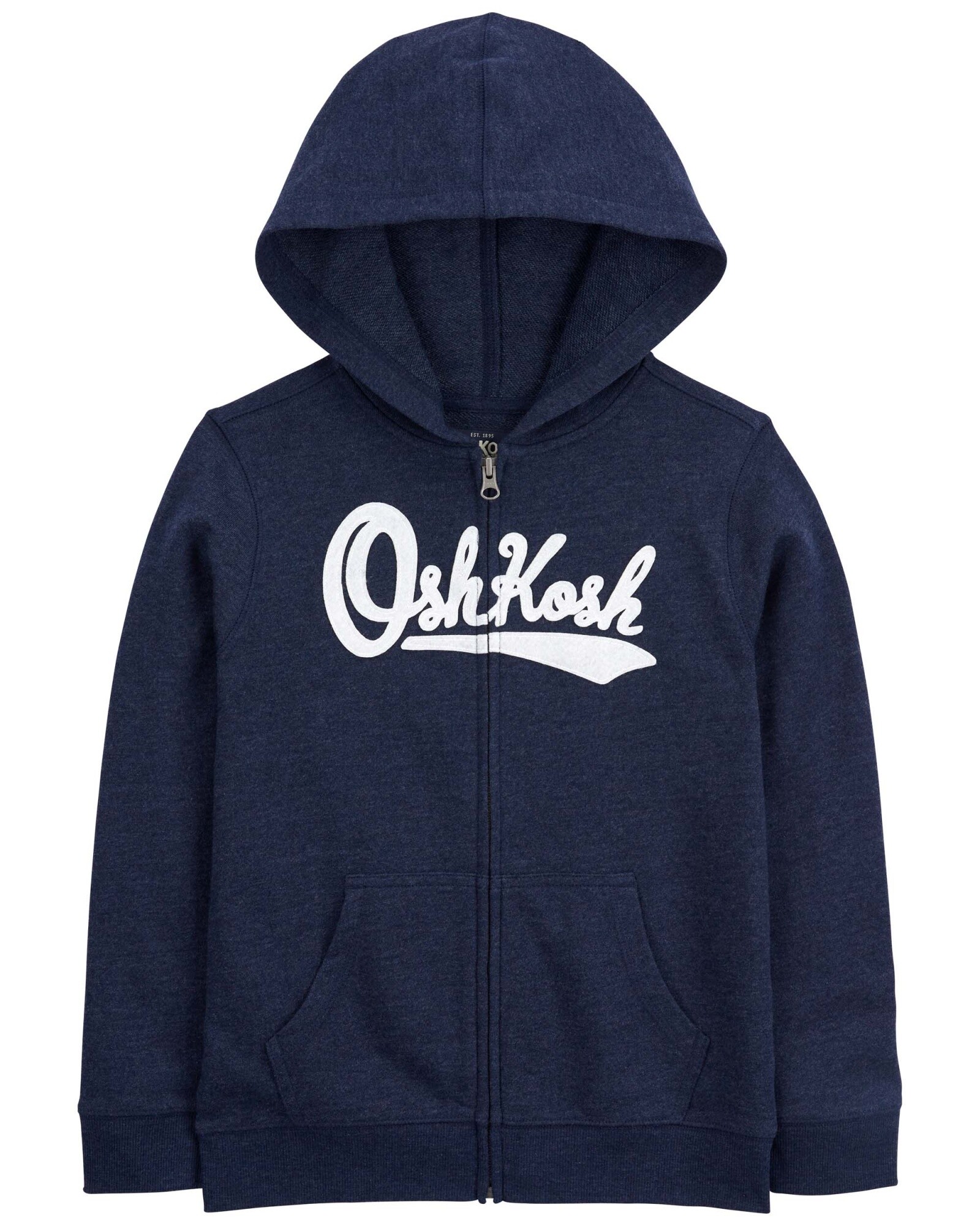 Campera de algodón, con capucha y logo. Talles 6-14 Sin color