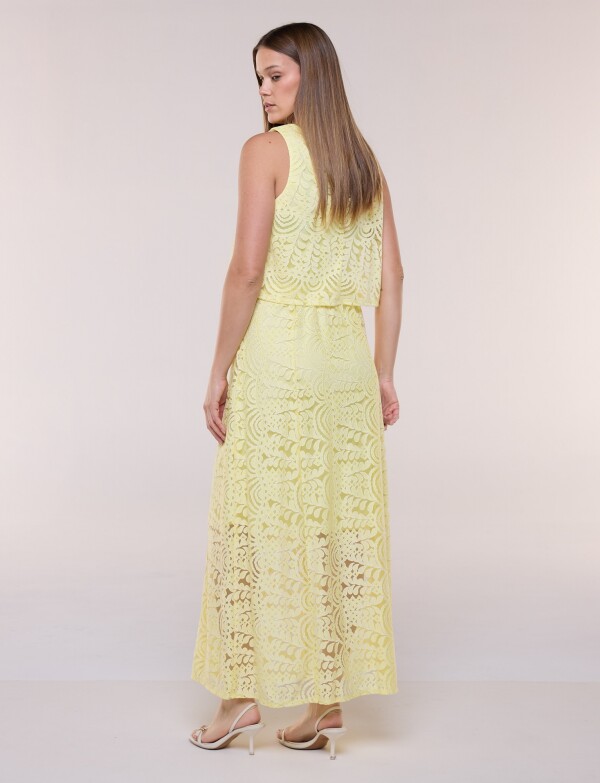 Vestido Maxi Calado AMARILLO