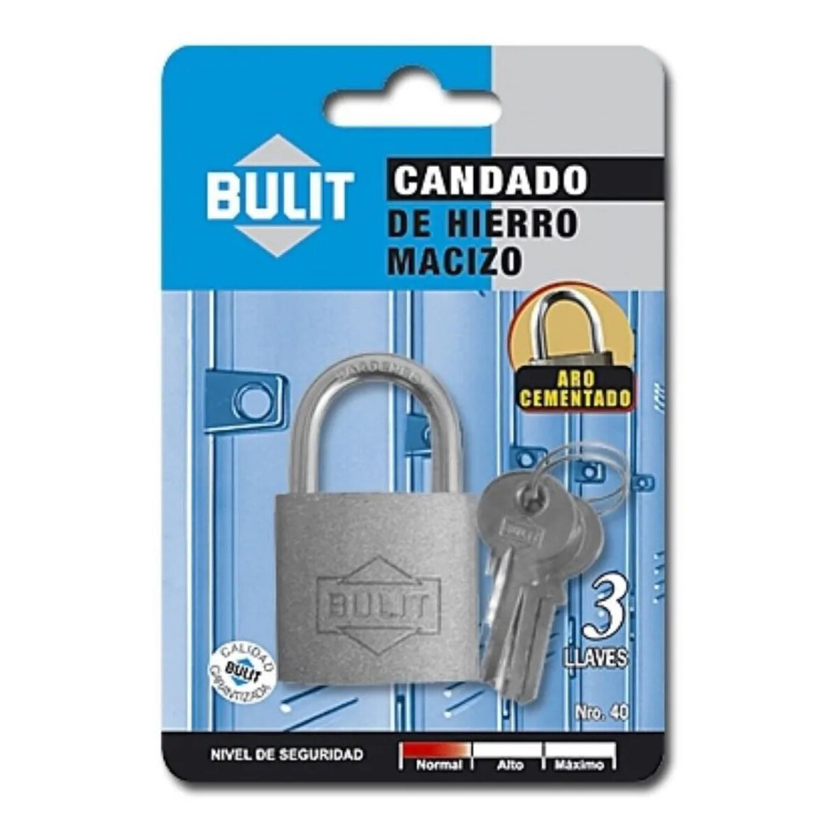 Candado Bulit Hierro Macizo 40mm 