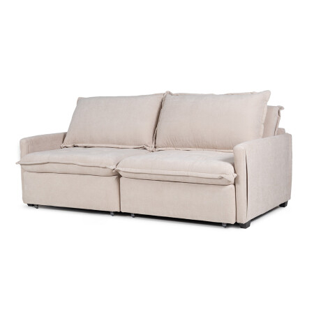 Sofá Cama Oliver - Tela Microfibra 12072 (Beige)