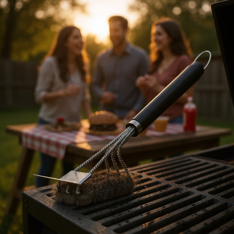 Cepillo Raspador Limpiador Bbq Parrilla Sin Color