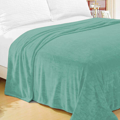 Frazada Flannel King Size Home Class 240 x 260 cm VERDE
