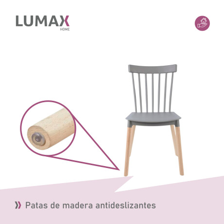 Silla Lizzy Lumax de comedor Super resistente Gris