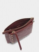 Bolso Bandolera Con Tachuelas burdeos