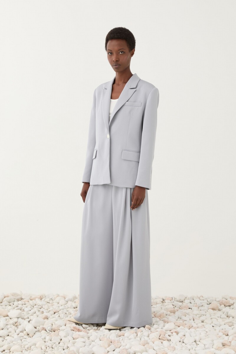 BLAZER CON MOÑO Celeste