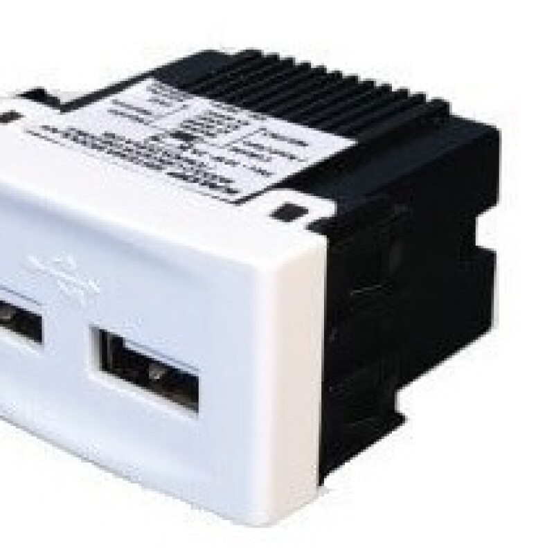 TOMA DOBLE USB BLANCO SIST. MOD. - LM TOMA DOBLE USB BLANCO SIST. MOD. - LM