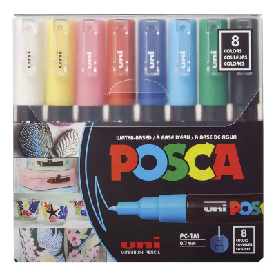 Marcadores PC-1M 8 colores 0.7mm Posca Marcadores PC-1M 8 colores 0.7mm Posca