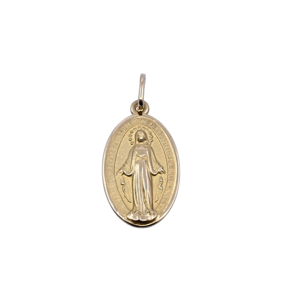 Medalla oro 18k virgen milagrosa 2,4 cm x 1,5 cm. Medalla oro 18k virgen milagrosa 2,4 cm x 1,5 cm.