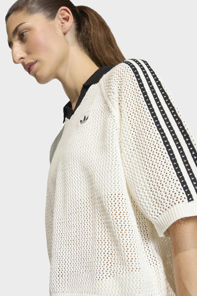 CROCHET POLO Blanco