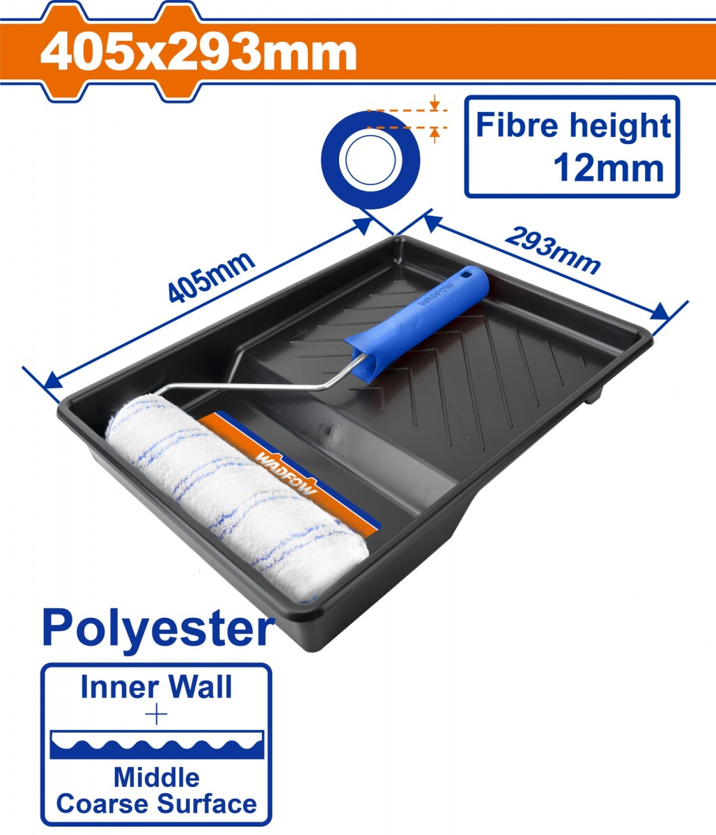 BANDEJA 40X29CM + RODILLO 23CM POLIESTER WCB3H39 