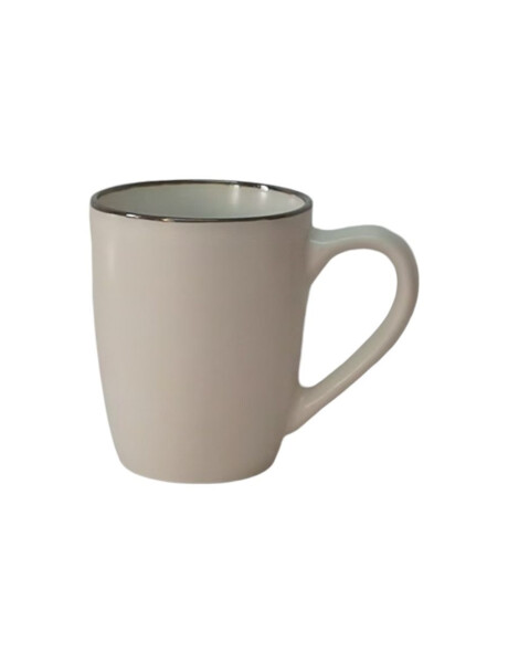 MUG CERAMICA 385ML BLANCO B/MARRON MUG CERAMICA 385ML BLANCO B/MARRON