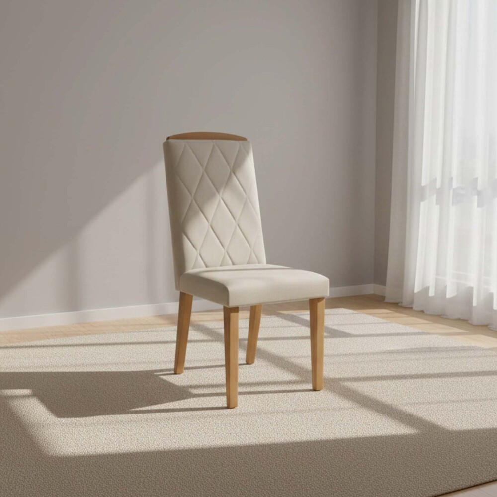 SILLA DE COMEDOR MADERA NATURAL-BEIGE DAISY