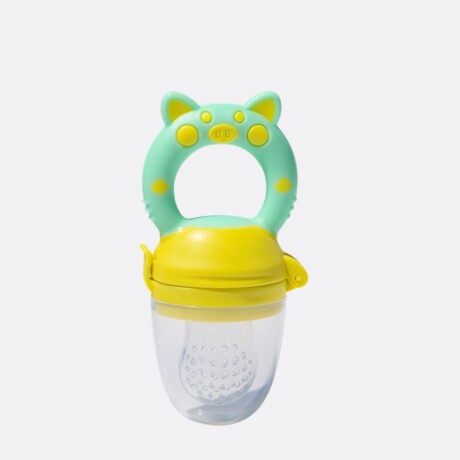 Mordillo Silicona Alimentador Bebés Frutas Papillas Alivio Amarillo