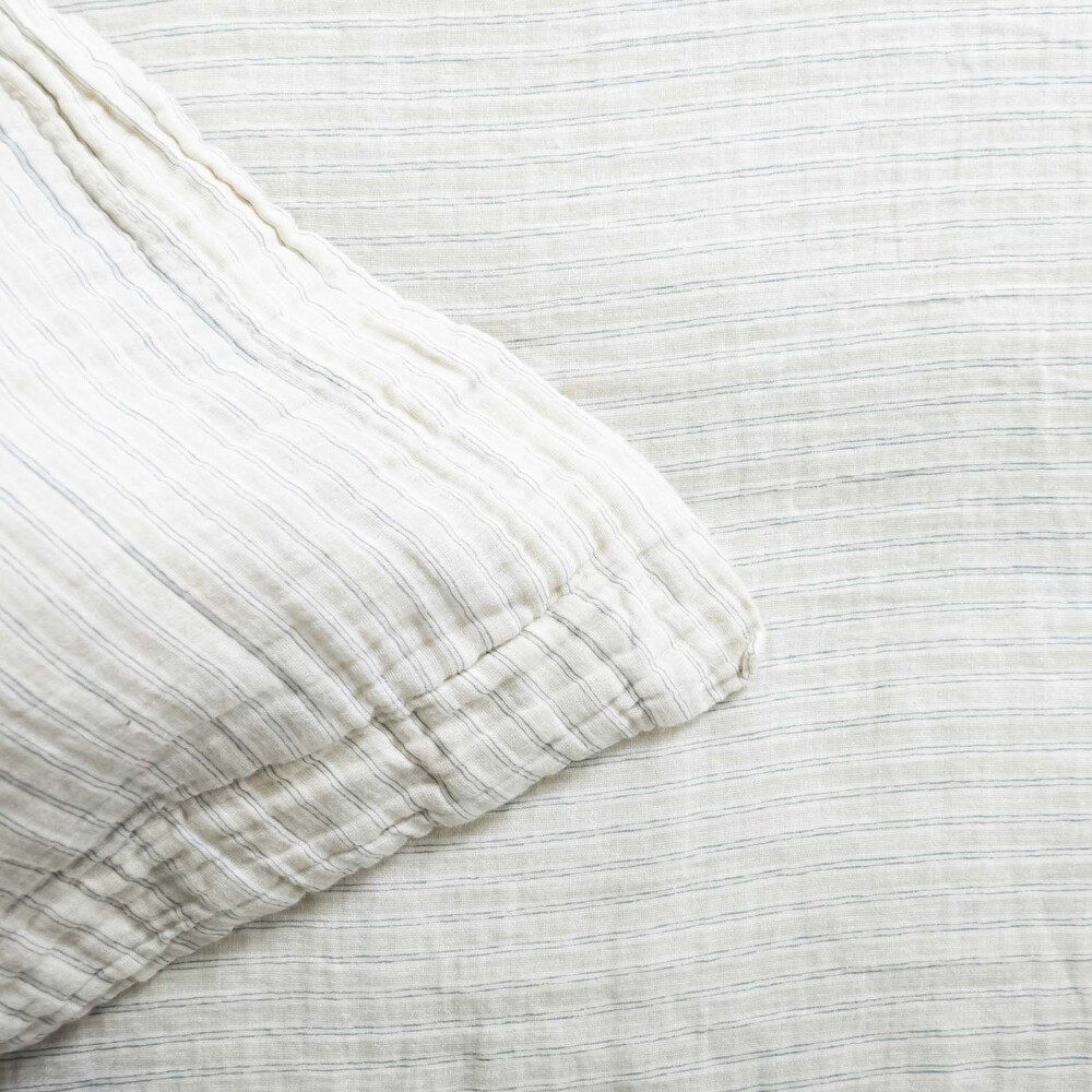 SET FDA. NÓRDICA RELAXED 1 PLAZA ALGODON MULTICOLOR COTTON GAUZE STRIPES
