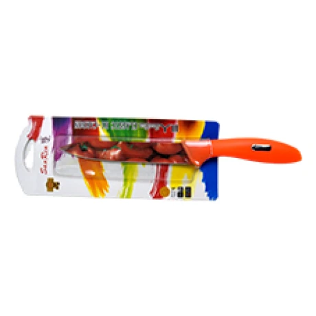 CUCHILLO PARA FRUTA CON DISEÑO MANGO PLASTICO FINO 22.5X2CM BLISTER 27980 CUCHILLO PARA FRUTA CON DISEÑO MANGO PLASTICO FINO 22.5X2CM BLISTER 27980