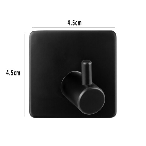 Gancho de acero autoadhesivo negro para baño Gancho De Acero Autoadhesivo Negro Para Baño
