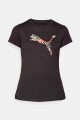 BUZO PUMA MC GRAPHICS FLORAL CAT LOGO TEE Negro
