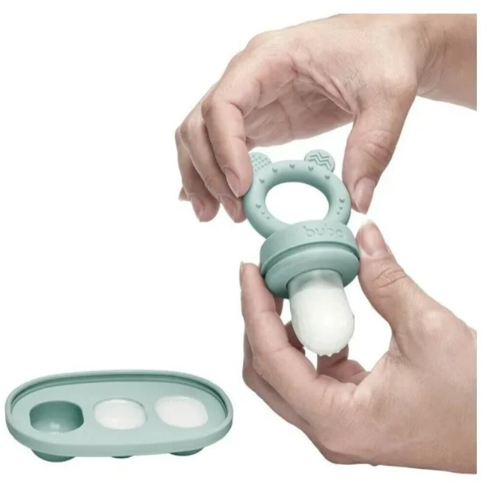 Set molde helado y mordillo alimentacion BUBA verde