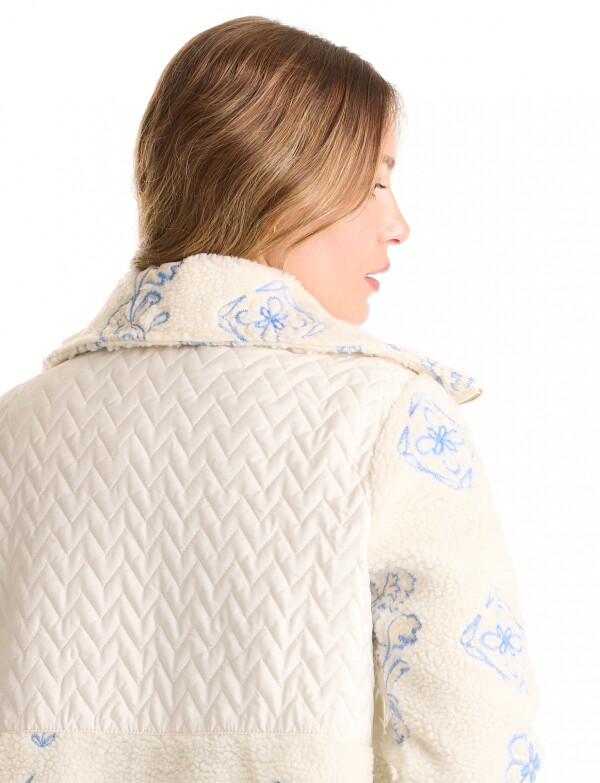 Chaqueta Corderito & Matelassé CRUDO/MULTI