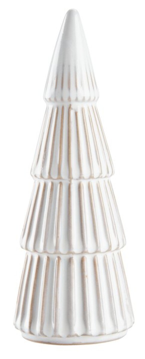 Árbol decorativo navideño MYSING Ø7 xAl19cm gres blanco/marrón 